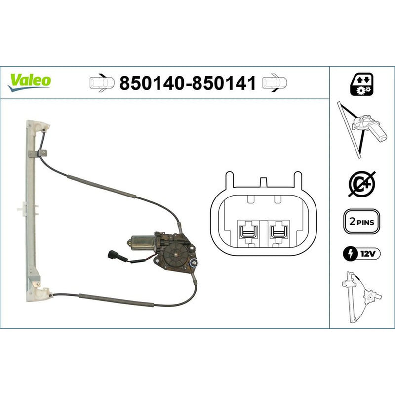 Valeo Electric Window Regulator Lifter Right Front 850141