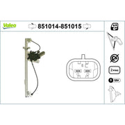 Valeo Electric Window Regulator Lifter Left Front 851014