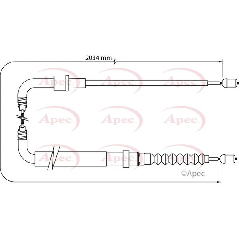 Apec Handbrake Cable Right Rear CAB1049