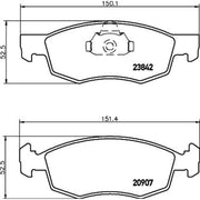 Mintex Front Brake Pad Set MDB2532