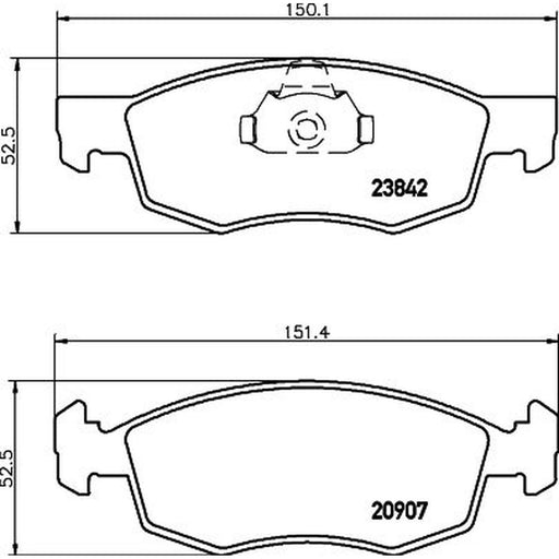 Mintex Front Brake Pad Set MDB2532