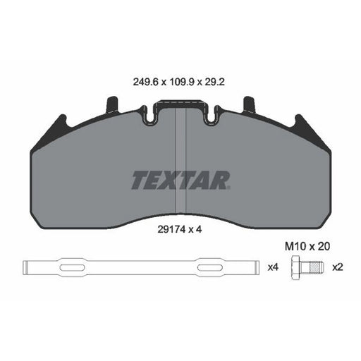 Textar Front Brake Pad Set 2917402