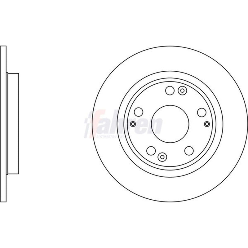 Fahren Rear Brake Solid Discs & Pads fits Honda Cr-Z 2010-2013 1.5