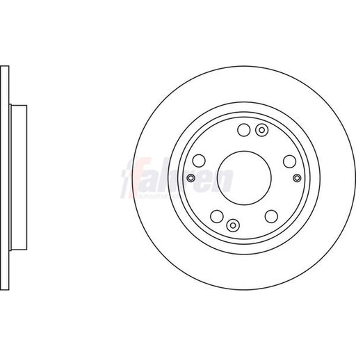 Fahren Rear Brake Solid Discs & Pads fits Honda Cr-Z 2010-2013 1.5