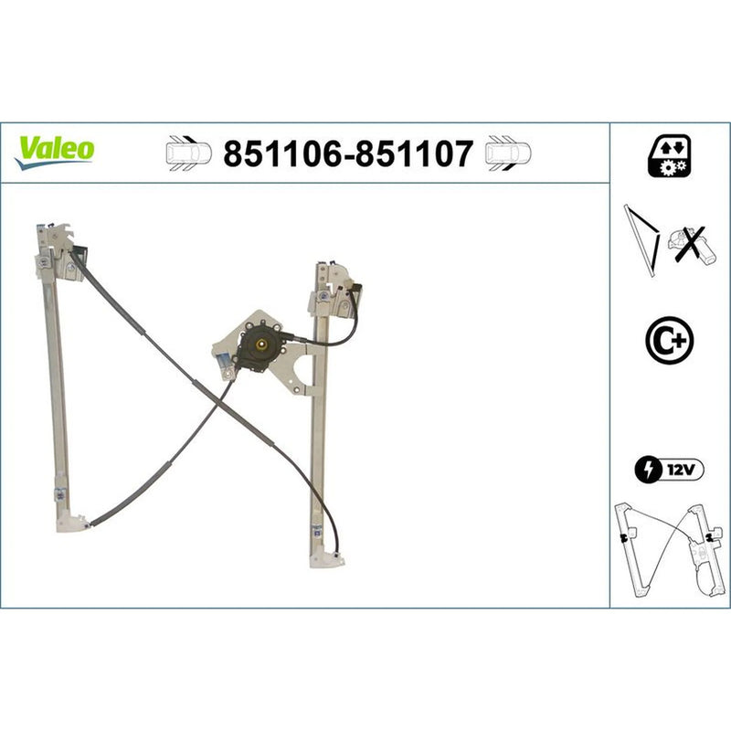 Valeo Electric Window Regulator Lifter Left Front 851106