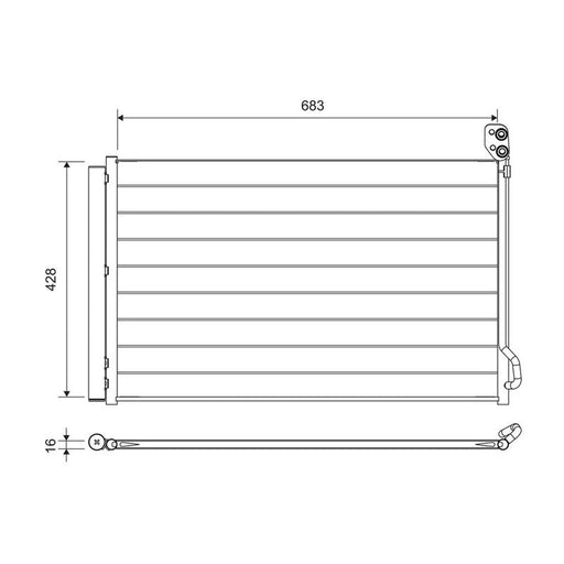 Valeo Air Conditioning Condenser 822756