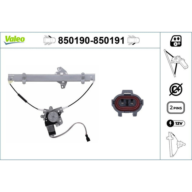 Valeo Electric Window Regulator Lifter Right Front 850191