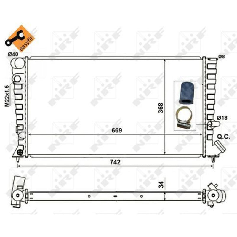 NRF Engine Radiator 519510