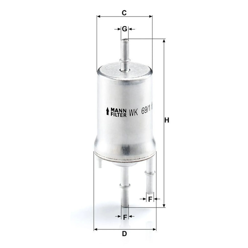 MANN-FILTER Fuel Filter Element WK 69/1