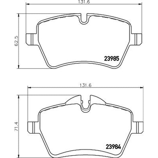 Mintex Front Brake Pad Set MDB2816