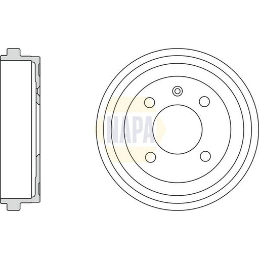 NAPA Brake Drum Assembly Rear NDR1017