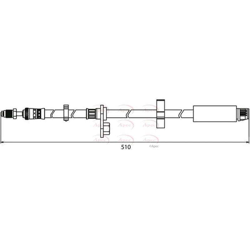 Apec Brake Hydraulic Hose Line Front HOS3913