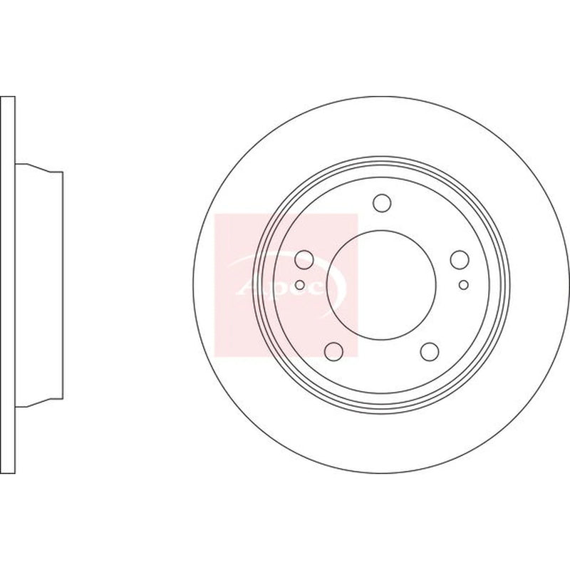 Apec 2 x Solid Rear Brake Discs DSK3381-x2