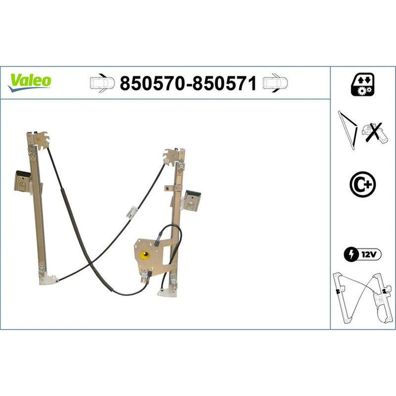 Valeo Electric Window Regulator Lifter Left Front 850570