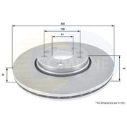 Comline 2 x Vented Front Brake Discs ADC1599V-x2