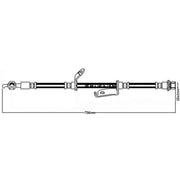 Abtex Brake Hydraulic Hose Line Front Right ABH1344L