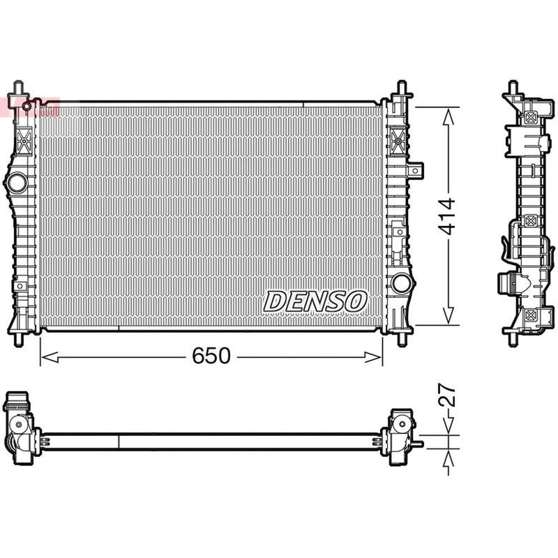 Denso Engine Radiator fits Citroën Berlingo 2018 on 1.2 1.5