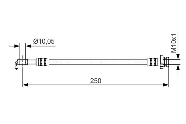Bosch Brake Hydraulic Hose Line 1987481434