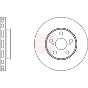 Apec 2 x Vented Front Brake Discs DSK3590-x2