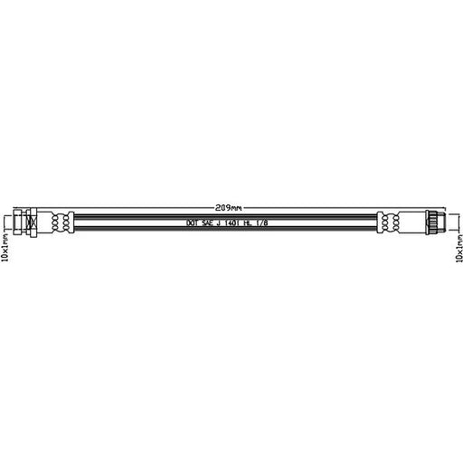 Abtex Brake Hydraulic Hose Line inner ABH1317