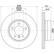 Mintex 2 x Vented Front Brake Discs MDC1658C