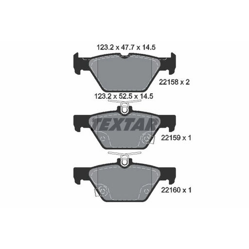 Textar Rear Brake Pad Set 2215801