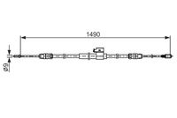 Bosch Handbrake Cable 1987482832