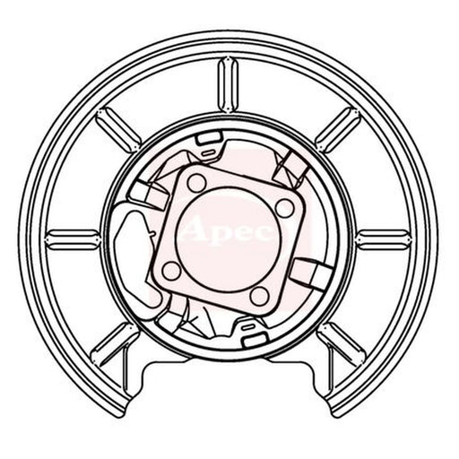 Apec Brake Disc Splash Guard Rear Left ASG1165