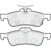 Fahren Rear Brake Pad Set fits Honda Civic IX 2012-2016 1.4 1.6 1.8 2.0 2.2