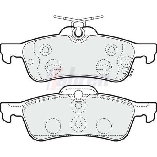 Fahren Rear Brake Pad Set fits Honda Civic IX 2012-2016 1.4 1.6 1.8 2.0 2.2