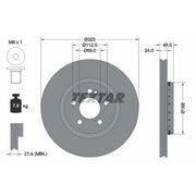 Textar 2 x Two-Piece Rear Brake Disc Brake Discs 92358925-x2