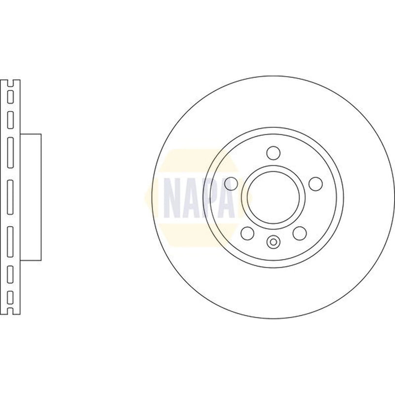 NAPA 2 x Vented Front Brake Discs NBD5911-x2