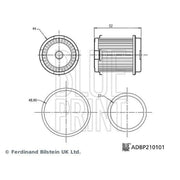 Blue Print Automatic Transmission Hydraulic Filter ADBP210101