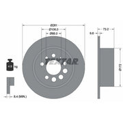 Textar 2 x Solid Rear Brake Discs 92031400-x2