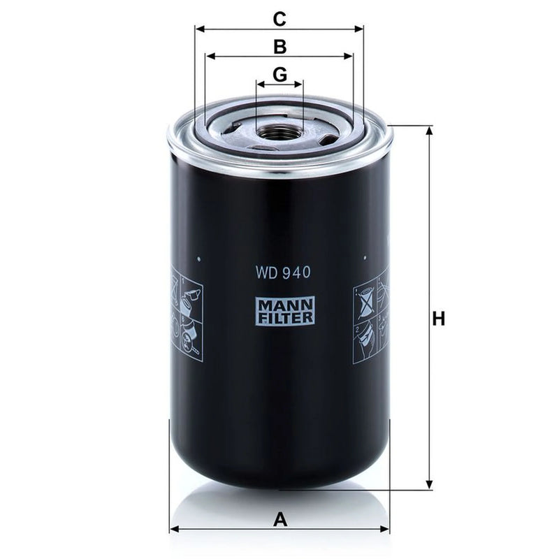 MANN-FILTER Engine Oil Filter WD 940