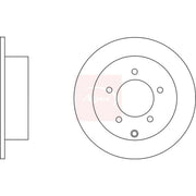 Apec 2 x Solid Rear Brake Discs DSK2640-x2