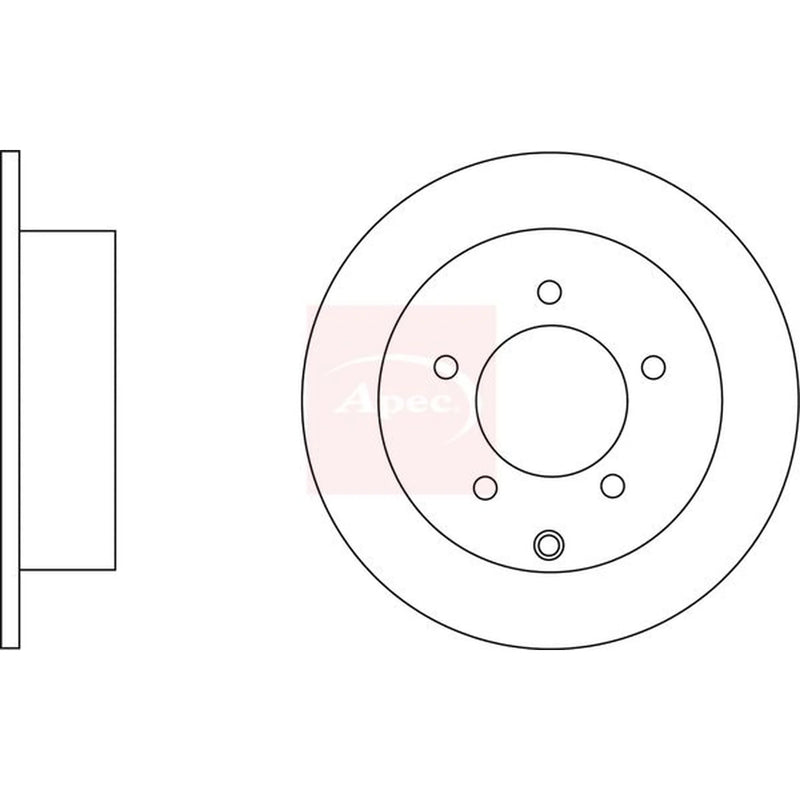 Apec 2 x Solid Rear Brake Discs DSK2640-x2