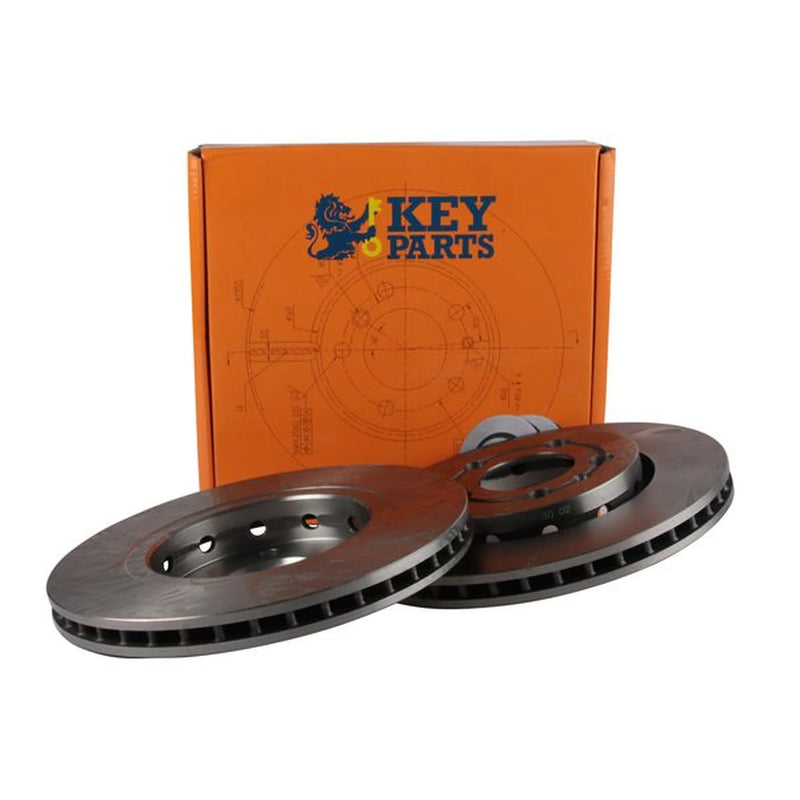 Key Parts 2 x Vented Rear Brake Discs KBD4183-x2