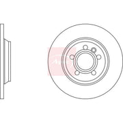Apec 2 x Solid Rear Brake Discs DSK3434-x2