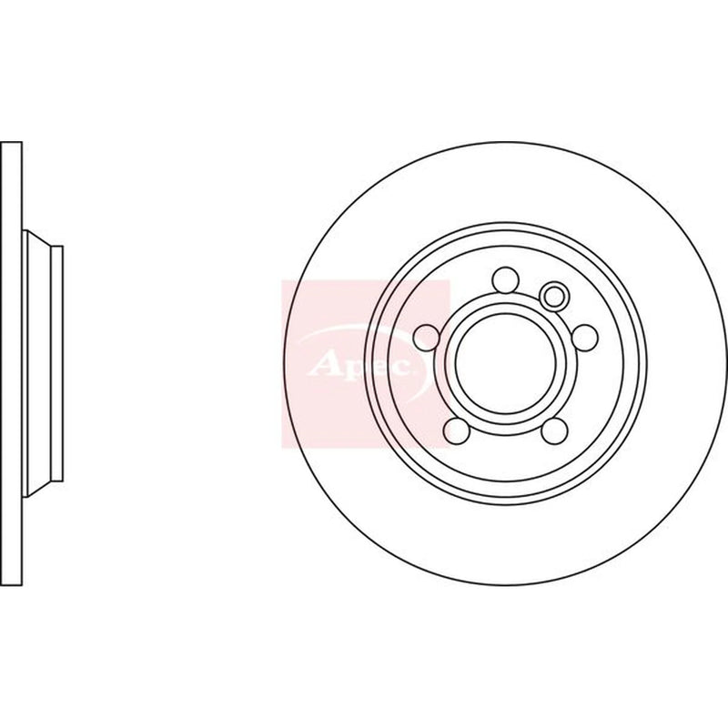Apec 2 x Solid Rear Brake Discs DSK3434-x2