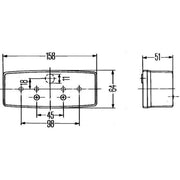 Hella Tail Light / Lamp P21W Left 2SE 997 111-011