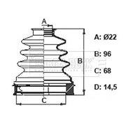 Borg & Beck Drive Shaft Bellow Kit transmission sided BCB6169