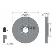 Textar 2 x Vented Front Brake Discs 92145103-x2