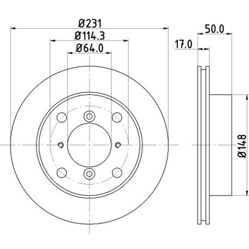DON 2 x Vented Front Brake Discs PCD12072-x2