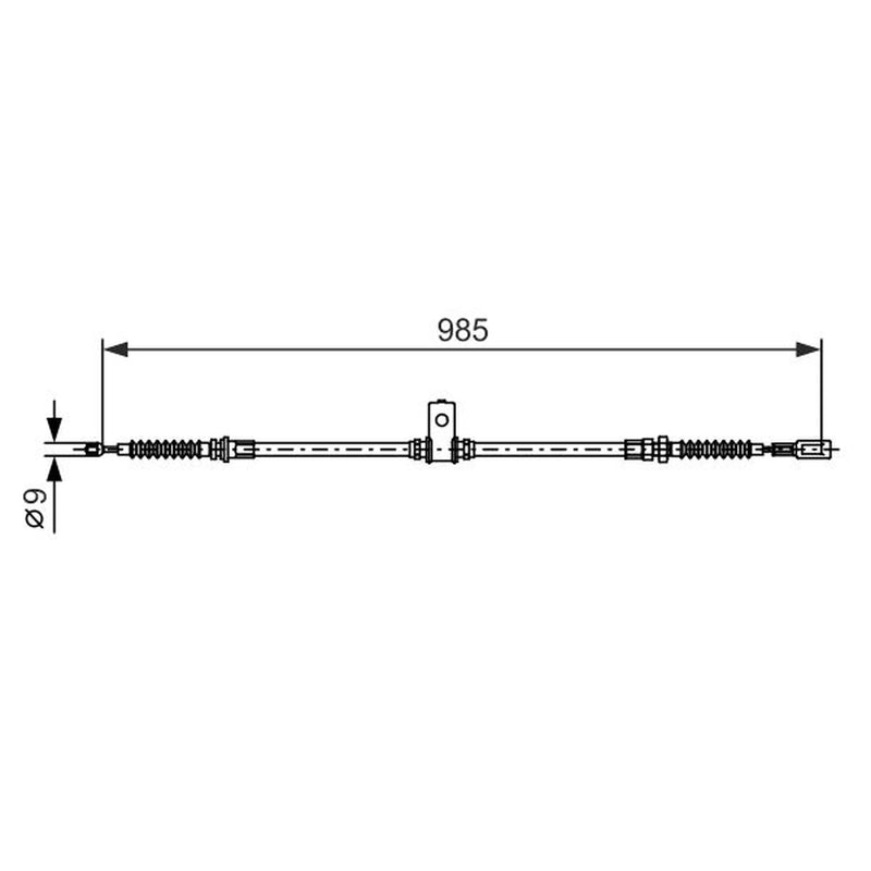 Bosch Handbrake Cable Rear 1 987 482 395