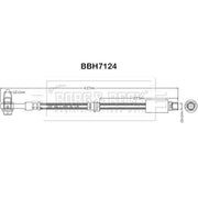 Borg & Beck Brake Hydraulic Hose Line Front Right BBH7124