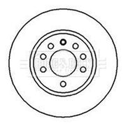 Borg & Beck 2 x Vented Front Brake Discs BBD4074-x2