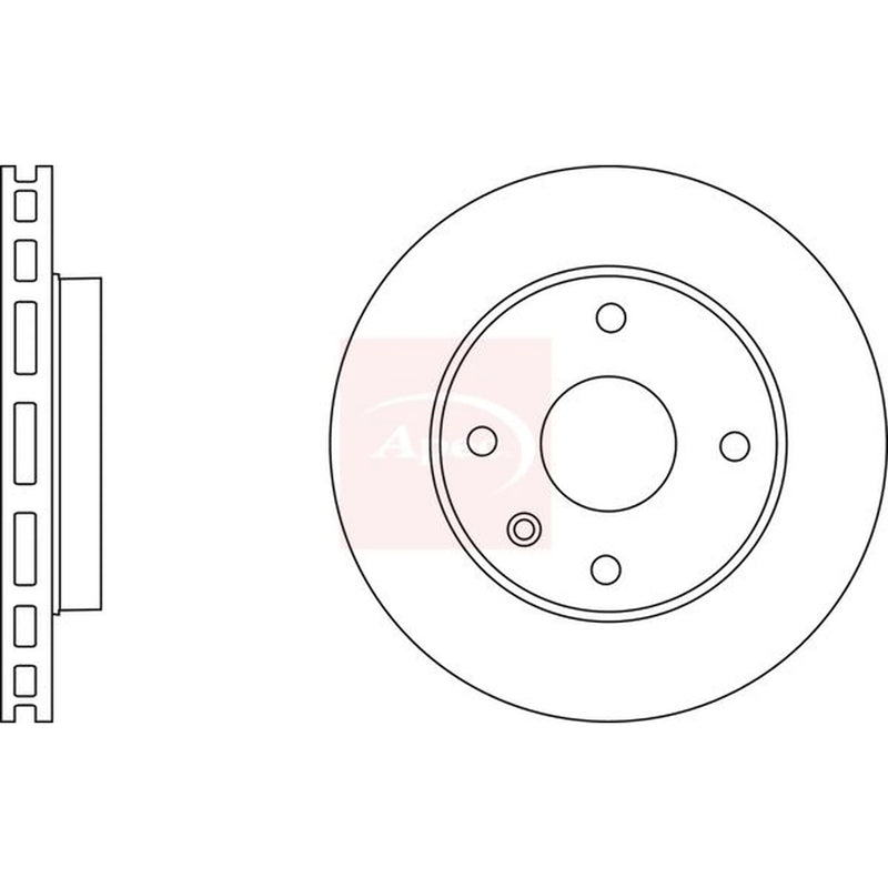 Apec 2 x Vented Front Brake Discs DSK2364-x2