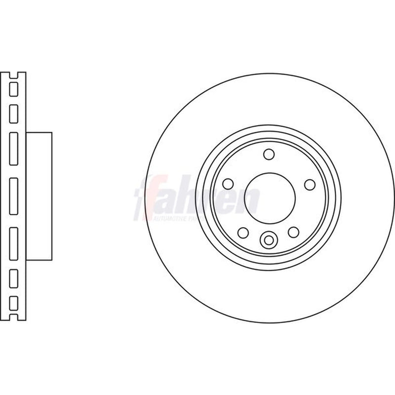 Fahren Front Vented & Rear Vented Brake Discs & Pads fits Jaguar Xe 2015 on 2.0