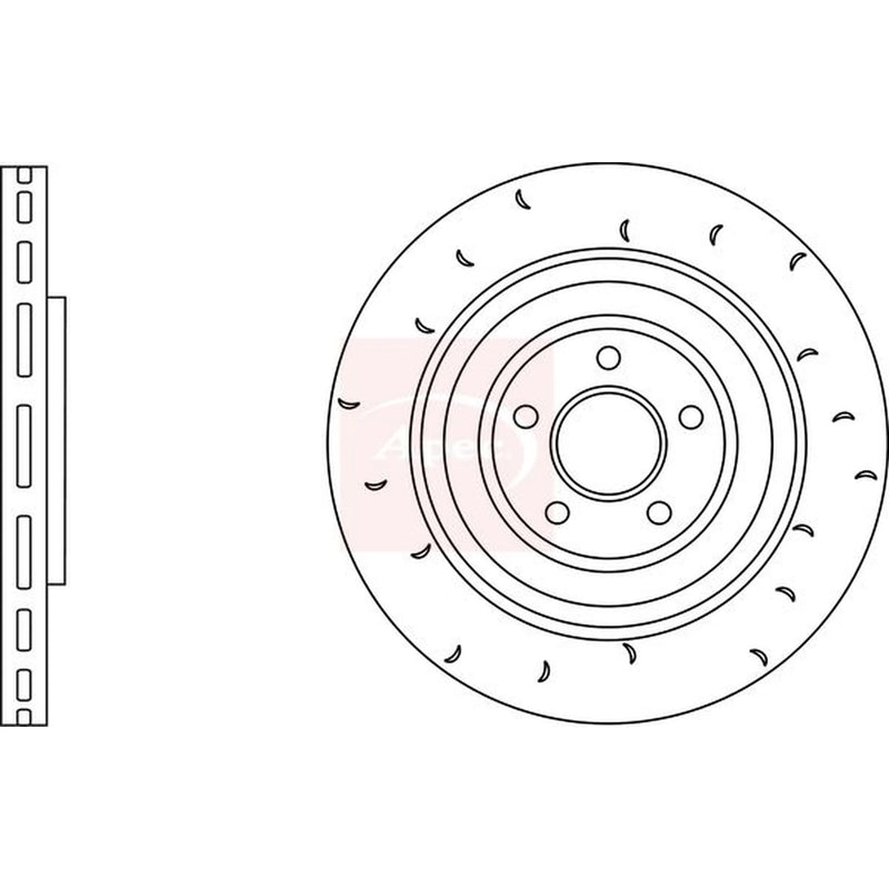 Apec 2 x Rear / Brake Discs DSK2912